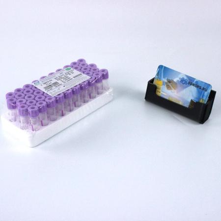 Микропробирки без капилляра с ЭДТА К3, 0,2 мл, 10х45 мм, пластик, для взятия капиллярной крови, для гематологических исследований, упаковка 50 шт