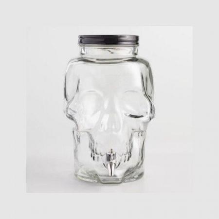 Банка-Лимонадница 8,3 литра "Череп" с винтовой крышкой, с краном. - Под заказ