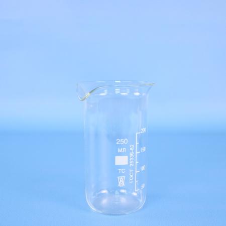 Стакан лабораторный высокий В-1-250, 250 мл, с носиком (ГОСТ 25336-82) - В наличии