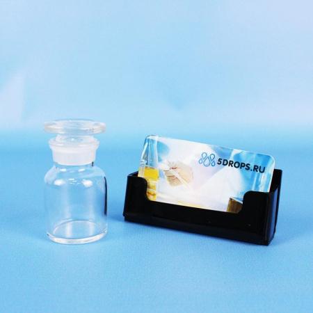 Склянка (штанглас), 30 мл, светлое стекло, с притёртой пробкой, широкое горло