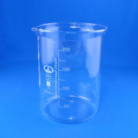 Стакан лабораторный низкий Н-1-2000, 2000 мл, градуированный - В наличии