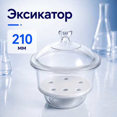 Эксикатор 5drops 2-210, 210 мм, без крана, светлое стекло - В наличии