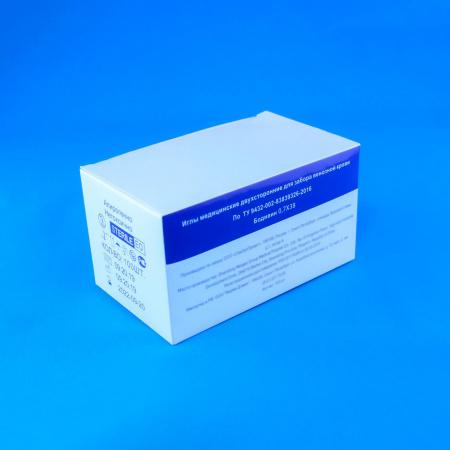 Игла двусторонняя стандартная 22G 1 1/2" (0,7x38 мм), Improvacuter, 100 шт/упак