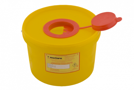 Ёмкость для сбора колюще-режущих медицинских отходов одноразовая, 10 л Россия - В наличии