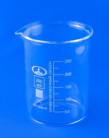 Стакан лабораторный низкий Н-1-250, 250 мл, градуированный - В наличии