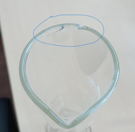 Уценка: Цилиндр мерный 1-500-2, 500 мл, со стеклянным основанием, с носиком, белая шкала, (ГОСТ 1770-74), скол - В наличии