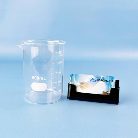 Стакан лабораторный низкий 5drops Н-1-500, 500 мл, стекло Boro 3.3, градуированный