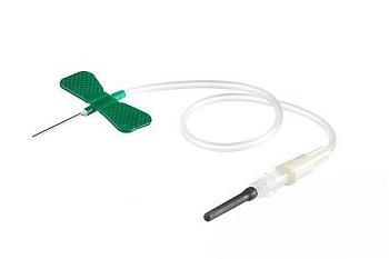 Катетер-бабочка, 21Gх3/4, 0,8х19, 190 мм, соединенная с луер-адаптером, зеленая, 50 шт/упак, VACUETTE