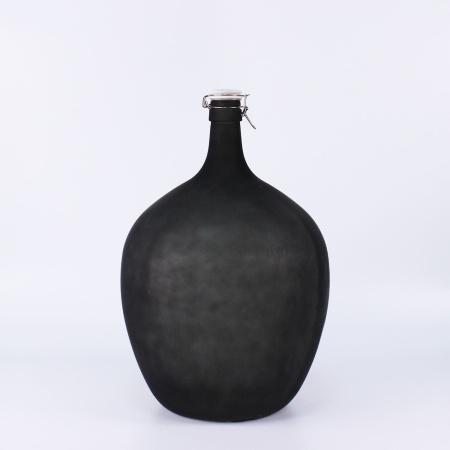 Бутыль 25л "Винная" Черная с бугельной крышкой - Под заказ