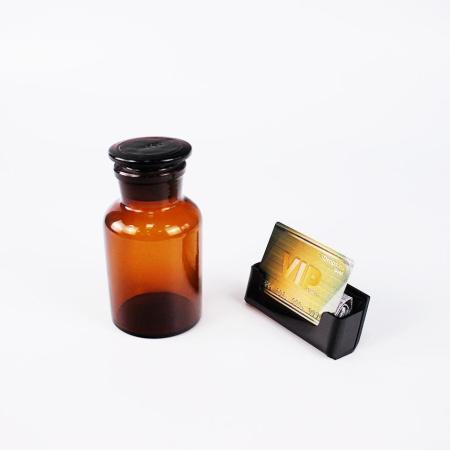 Склянка (штанглас), 250 мл, темное стекло, с притёртой пробкой, широкое горло