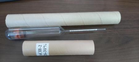 Ареометр для спирта АСП-2 (26....31 % об.), истекла поверка - В наличии