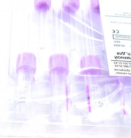 Микропробирки с капилляром с ЭДТА К2, 0,2 мл, 10х45 мм, пластик, 20 шт/уп, для взятия капиллярной крови, для гематологических исследований