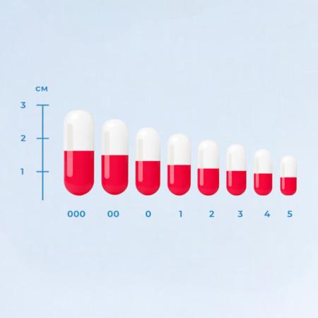 Капсулы №00, растительные, белые, 75 000 шт/короб