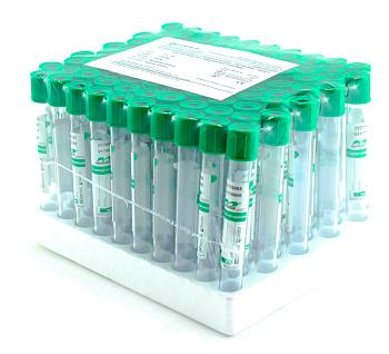 Пробирка вакуумная с литий гепарином 4 мл, 13х75 мм, 100 шт, пластик, для исследования плазмы, LindVac