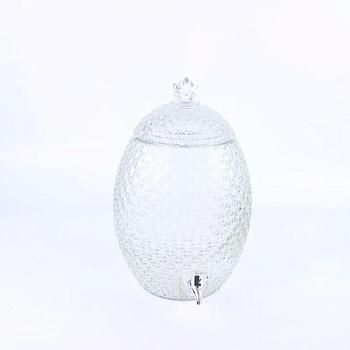 Лимонадница "Амфора" 10 литров, с декорированной граненной крышкой