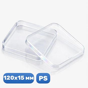 Чашка Петри 120/15 мм, п/с, квадратная, стерил., 10 шт/упак, FLM