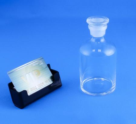 Склянка (штанглас) 5drops, 250 мл, светлое стекло, с притёртой пробкой, узкое горло