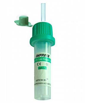 Микропробирки с капилляром для взятия капиллярной крови, литий гепарин, 10х45 мм, 0,5 мл, пластик, для исследования плазмы, упаковка 20 шт