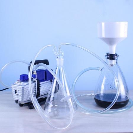 Вакуумная установка для фильтрования "Ручей-1" насос WK, Воронка 150мм, Колба 2.5л