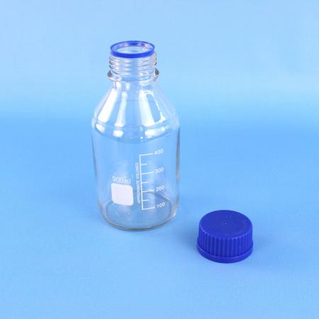 Банка для реактивов, 500 мл, светлое стекло, градуированная