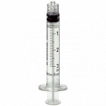 Шприц 3-х компонентный, 3 мл, для ирригации,с Луер-Лок (Luer Lock) иглой 30G (0,3*25) 2400 шт/упак