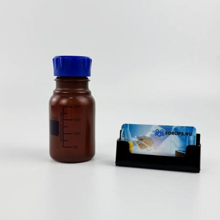 Банка для реактивов 5drops GL45, 250 мл, полипропилен, темная, с синей винтовой крышкой