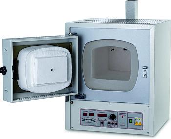 Муфельная печь 10 л, +50/+1100 °C, с полуоткрытыми нагревателями и вытяжкой, выход на ПК Муфельная печь 10 л, +50/+1100 °C, с полуоткрытыми нагревателями и вытяжкой, выход на ПК