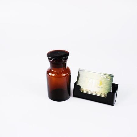 Склянка (штанглас) 5drops, 125 мл, темное стекло, с притёртой пробкой, широкое горло