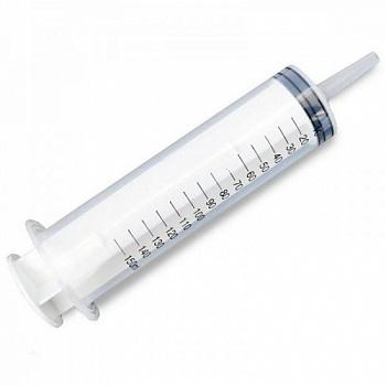 Шприц типа ЖАНЕ 150 мл, 3-х компонентный, под катетер, 200 шт/упак