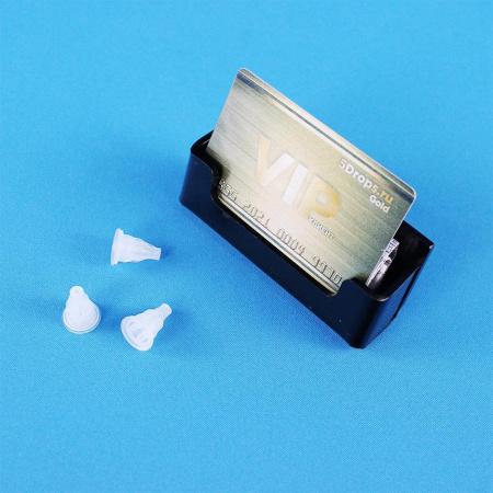 Крышка для капельных флаконов, горло G18, с центр., капельницей, пластик, черная, с кпв, 100 шт/упак