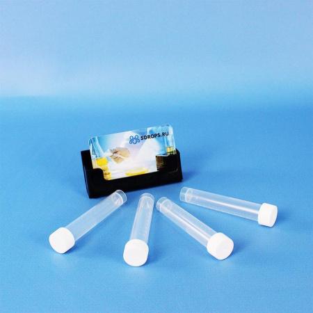 Пробирка цилиндрическая 10 мл, 16х100 мм, п/п, нестерил., с град-ой, с винт., крышкой, с юбкой уст-ти, 100 шт/упак, Aptaca