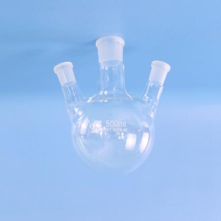 Колба трехгорлая КГУ-3-1-500, 500 мл, шлифы 29/32-19/26-19/26