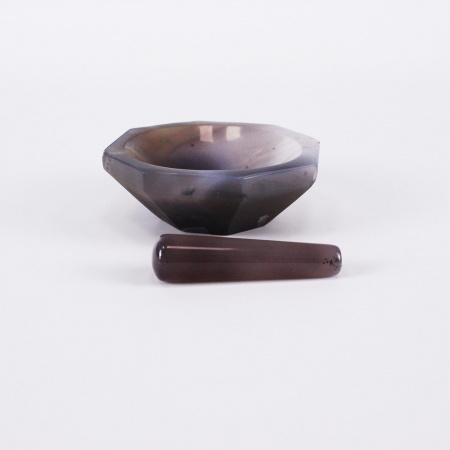 Ступка агатовая, диаметр 80 мм, с пестом Ступка агатовая, диаметр 80 мм, с пестом