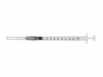 Шприц инсулиновый 3-х компонетный, 1 мл, с иглой 27G (0,4*12) 1250 шт/короб