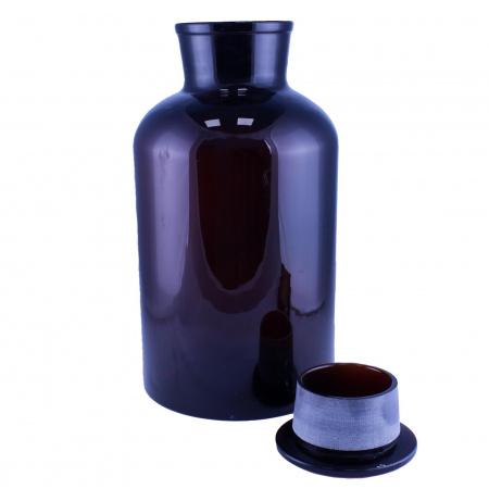 Склянка (штанглас) 5drops, 10000 мл, темное стекло, с притёртой пробкой, широкое горло