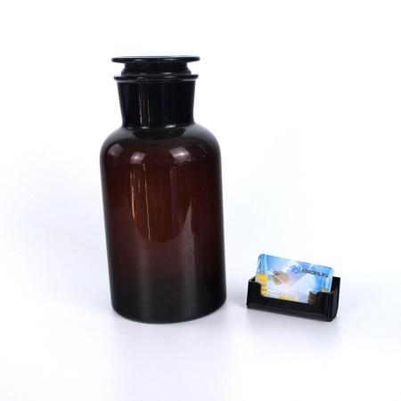 Склянка (штанглас), 2500 мл, темное стекло, с притёртой пробкой, широкое горло