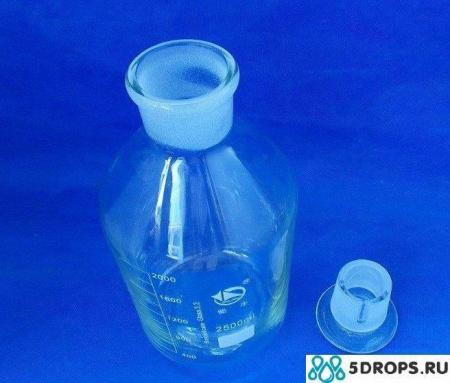 Склянка (штанглас), 2500 мл, светлое стекло, с притёртой пробкой, узкое горло