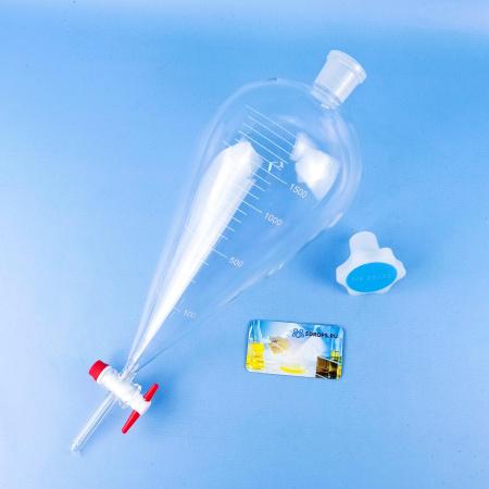 Воронка делительная грушевидная 5drops ВД-3-2000, 2000 мл, с фторопластовым краном