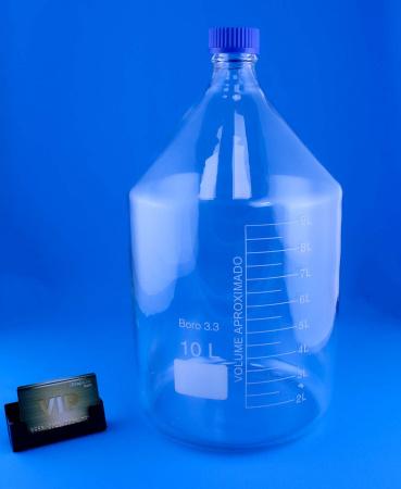 Банка для реактивов, 10000 мл, светлое стекло, градуированная Банка для реактивов, 10000 мл, светлое стекло, градуированная