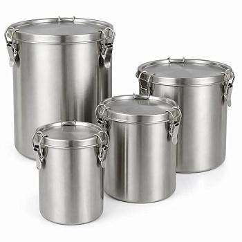 Емкость для хранения 2500 мл, нерж., сталь, с крышкой и уплотн., кольцом