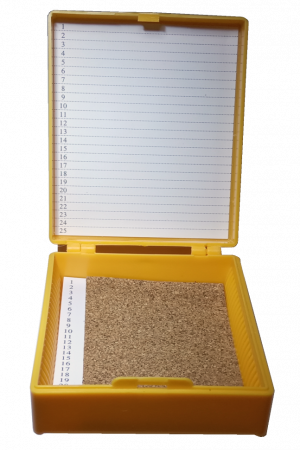 Штатив-бокс для хранения предметных стекол,полистирол на 25 шт - В наличии