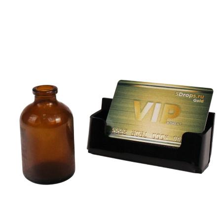 Флакон 50 мл инъекционный, темное стекло 3-го класса, 5drops-ФП-50, круглый скат, 81 шт, G20, гладкое горло, без пробки
