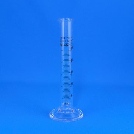 Цилиндр мерный 1-25-2, 25 мл, со стеклянным основанием, с носиком - В наличии