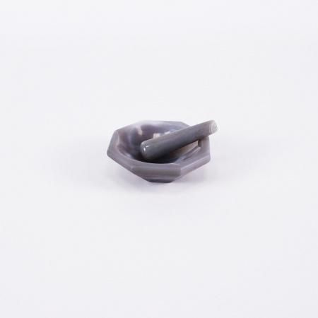 Ступка агатовая, диаметр 70 мм, с пестом