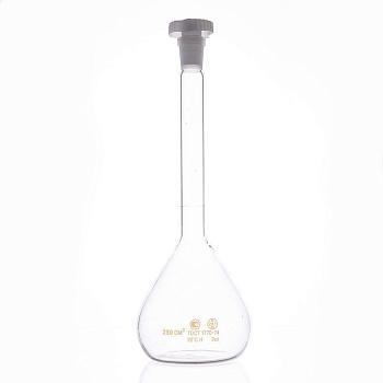 Колба мерная 2а-250-2, 250 мл, 2 класс точности, пластиковая пробка, без шлифа, 1 шт