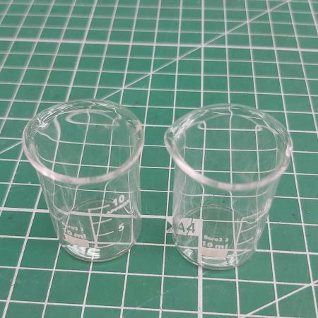 Уценка Стакан лабораторный низкий 5drops Н-1-10, 10 мл, стекло Boro 3.3, градуированный - Под заказ