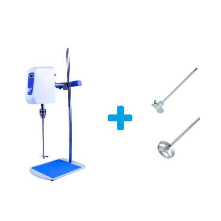 Комплект: Верхнеприводная мешалка 5drops-5, 60 Ватт, до 5 литров, цифровой дисплей + мешальники 2 шт. - В наличии