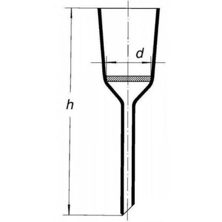 Воронка фильтровальная лабораторная (Шотта), диаметр 90 мм, пор. 250 мкм, без шлифа