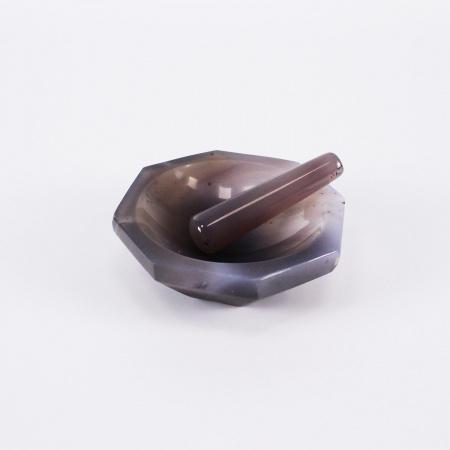 Ступка агатовая, диаметр 80 мм, с пестом Ступка агатовая, диаметр 80 мм, с пестом