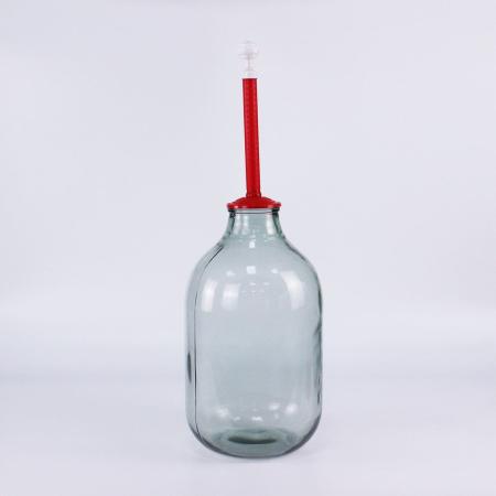 Банка стеклянная, 10 литров винная "Белая лоза" с гладким горлом